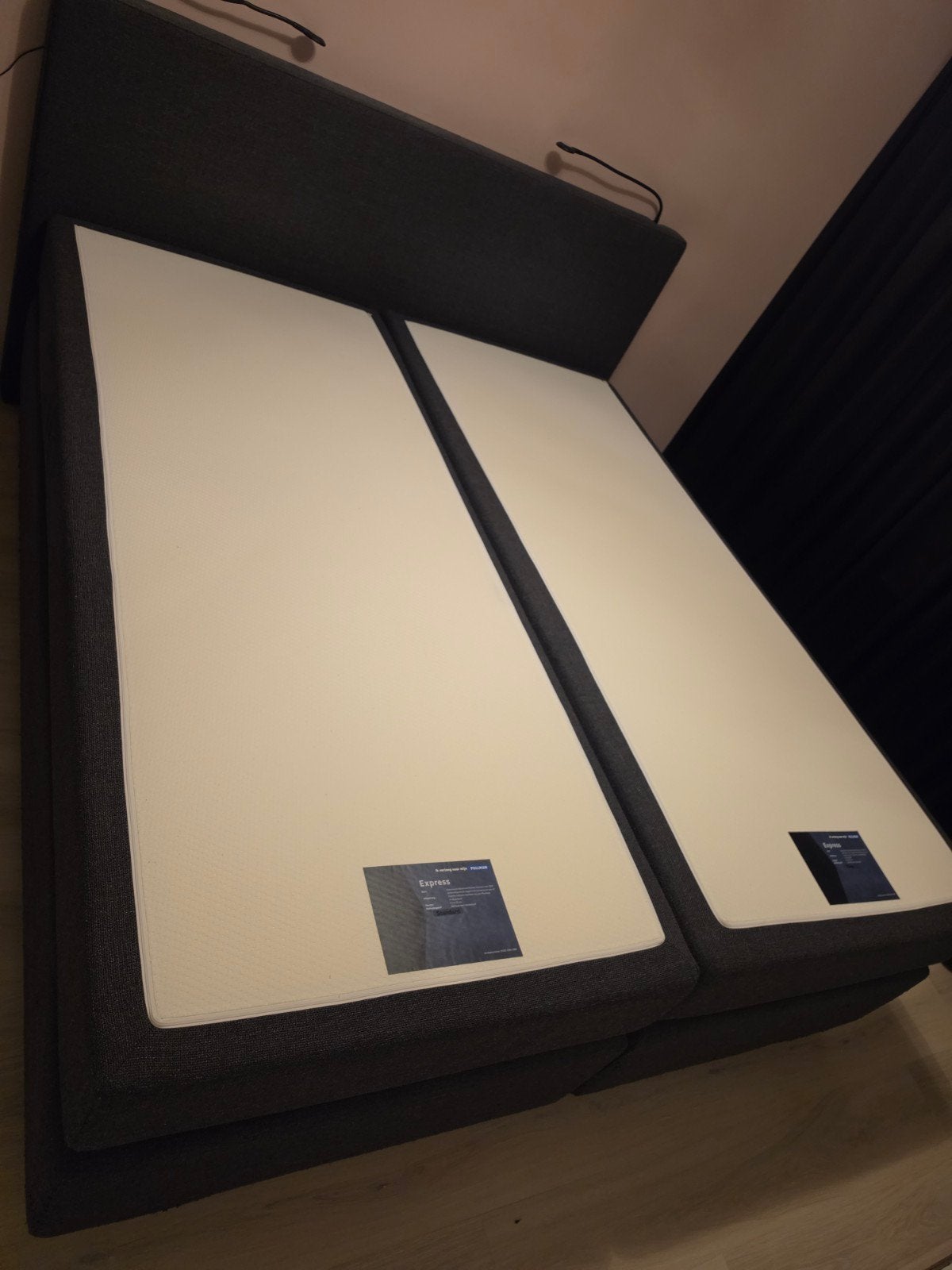 Pullman boxspring antraciet, Huis en Inrichting, Ophalen, Gebruikt, Tweepersoons, 180 cm