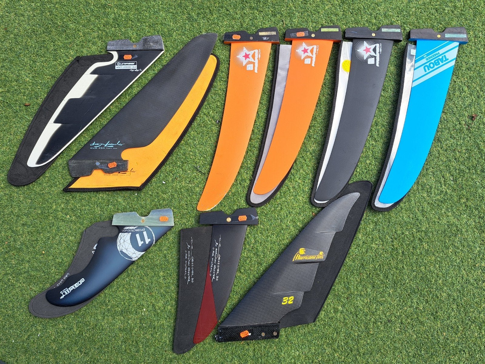 Diverse windsurf vinnen - Fanatic, Tabou, Hurricane, Select, Watersport en Boten, Windsurfen, Ophalen of Verzenden, Gebruikt, Fanatic