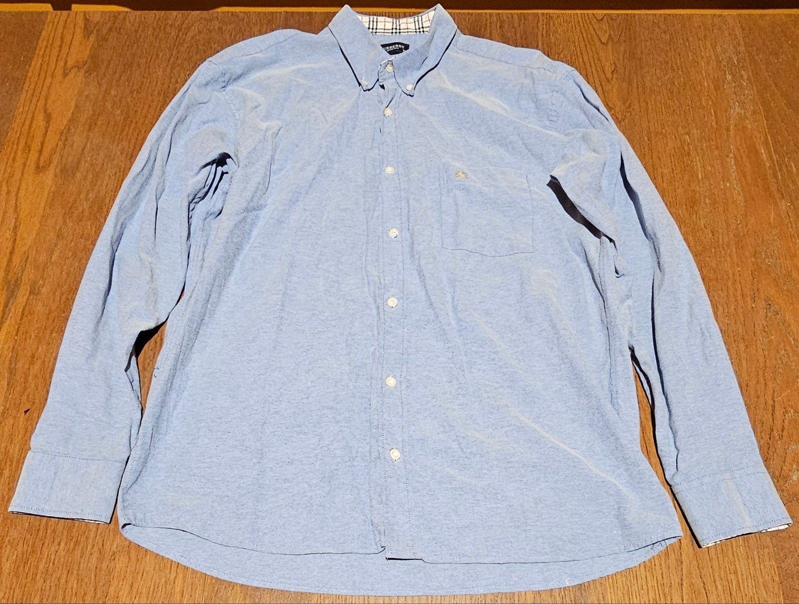 Burberry London overhemd blauw Maat XL, Blauw, Ophalen of Verzenden, Zo goed als nieuw, Halswijdte 43/44 (XL)