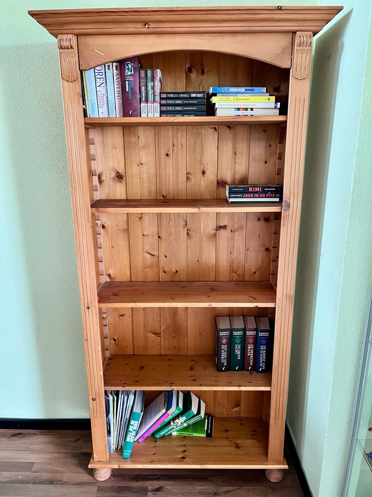 Houten boekenkast - 89x30x178 cm - Gebruikt, Ophalen, Met plank(en), Gebruikt, 50 tot 100 cm