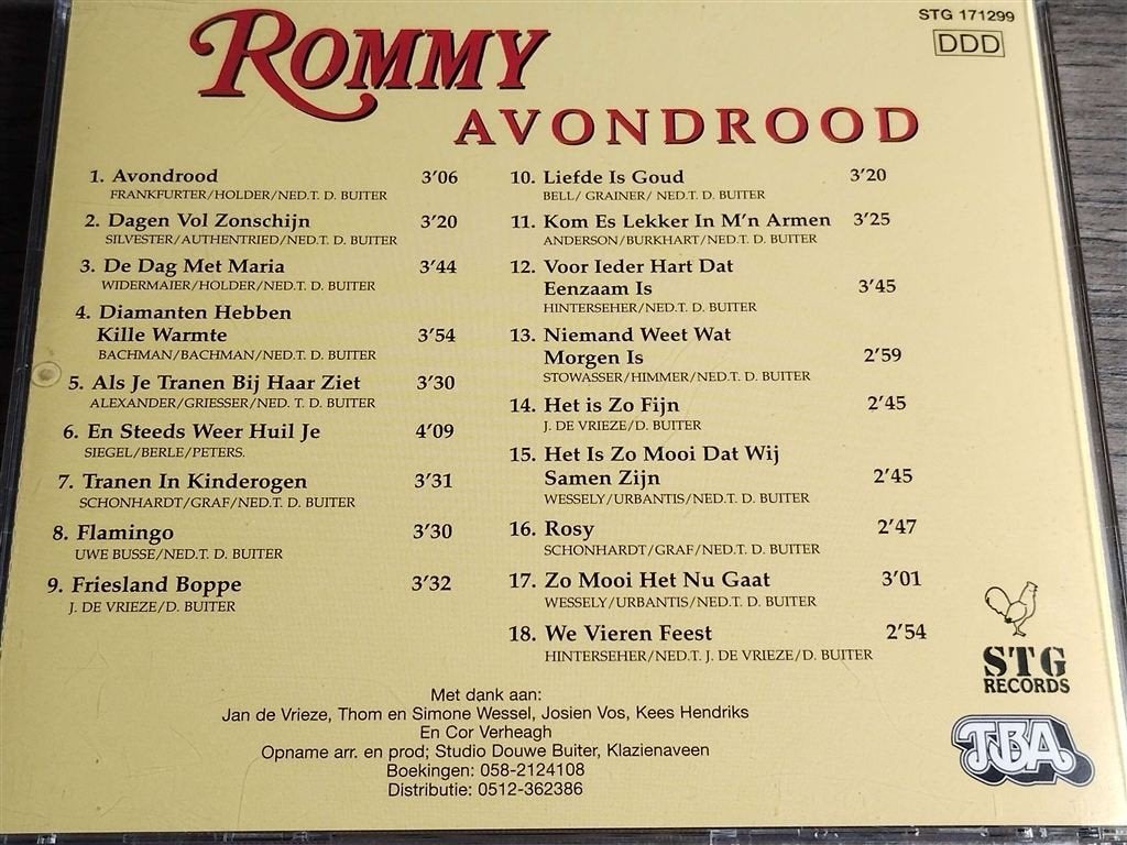 Rommy – Avondrood, Ophalen of Verzenden, Zo goed als nieuw, Levenslied of Smartlap