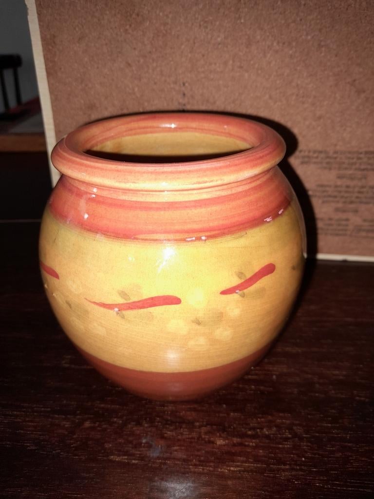 Vintage retro handgemaakte bloempotje, Ophalen of Verzenden