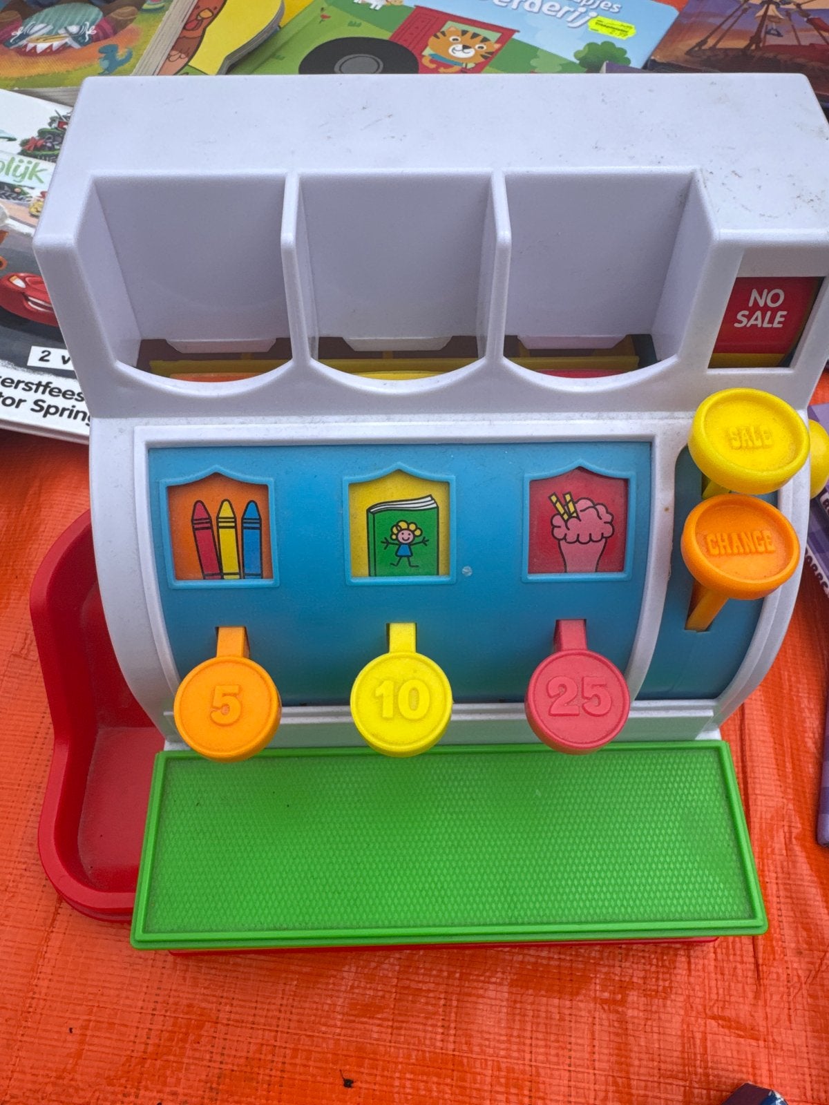 Vintage Fisher-Price Kassa Speelgoed, Ophalen, Gebruikt, Jongen of Meisje