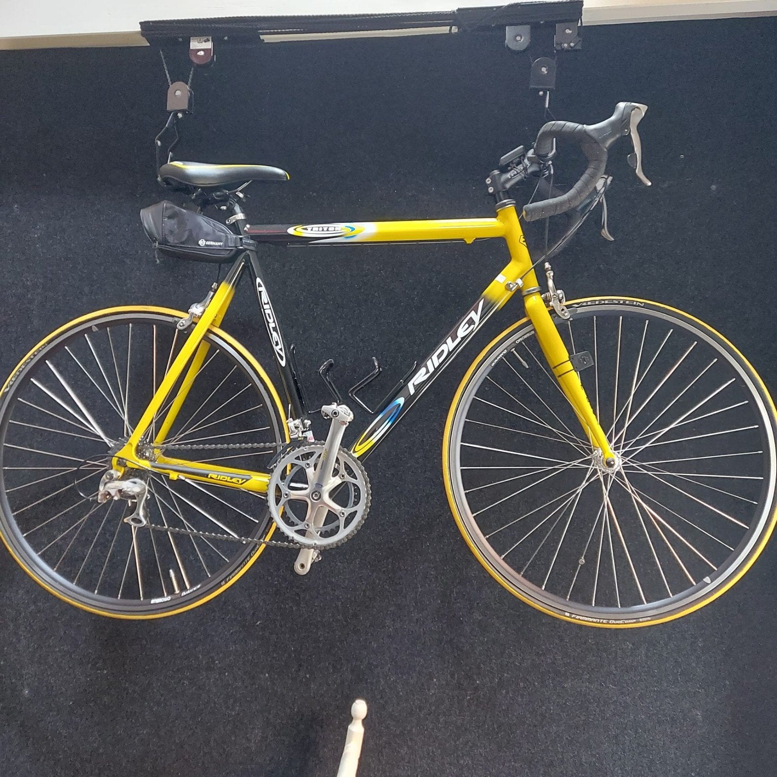 Ridley Racefiets - Geel/Zwart - Shimano 105, 28 inch, Velgrem, Aluminium, Zo goed als nieuw