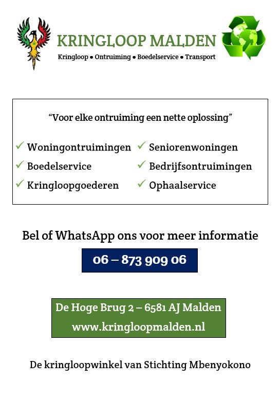 Professionele woningontruiming en boedelservice, Ophalen