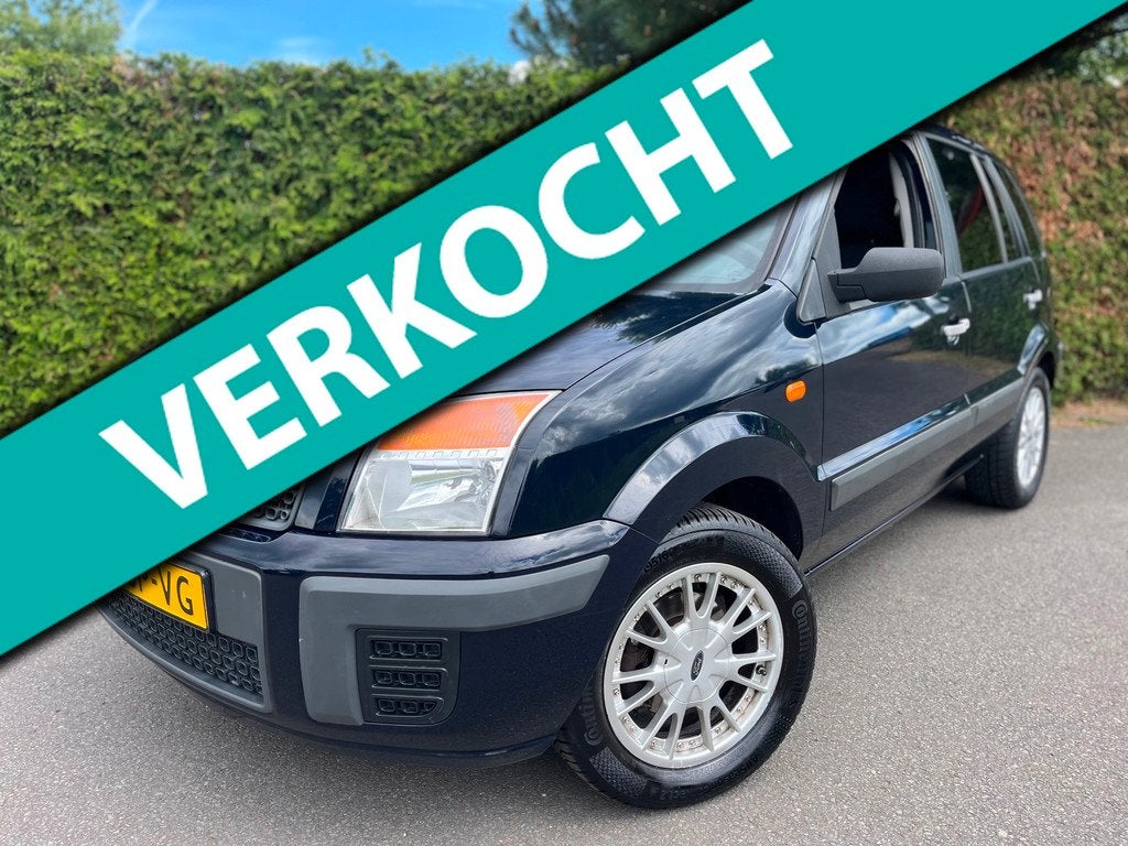 Ford Fusion 1.4-16V Champion AIRCO HOGE-INSTAP APK NAP KOOPJ, Auto's, Ford, Voorwielaandrijving, Zwart, Blauw, Origineel Nederlands