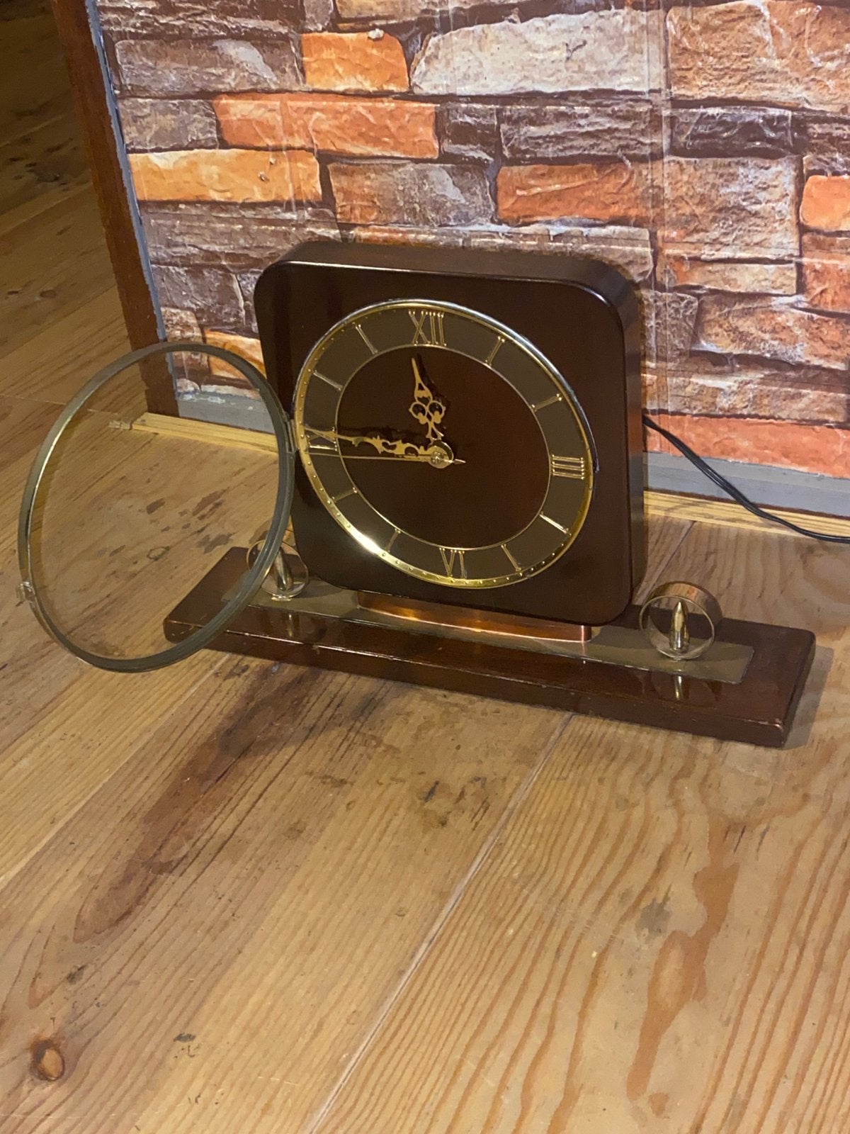 Elektrische schoorsteenklok / pendule (werkt prima, 220 V), Ophalen of Verzenden