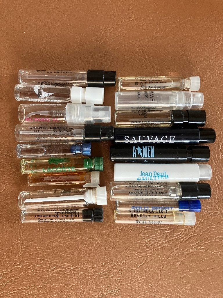 parfum monsters heren - 18 stuks, Ophalen of Verzenden, Gebruikt, Proef of Tester, Gevuld