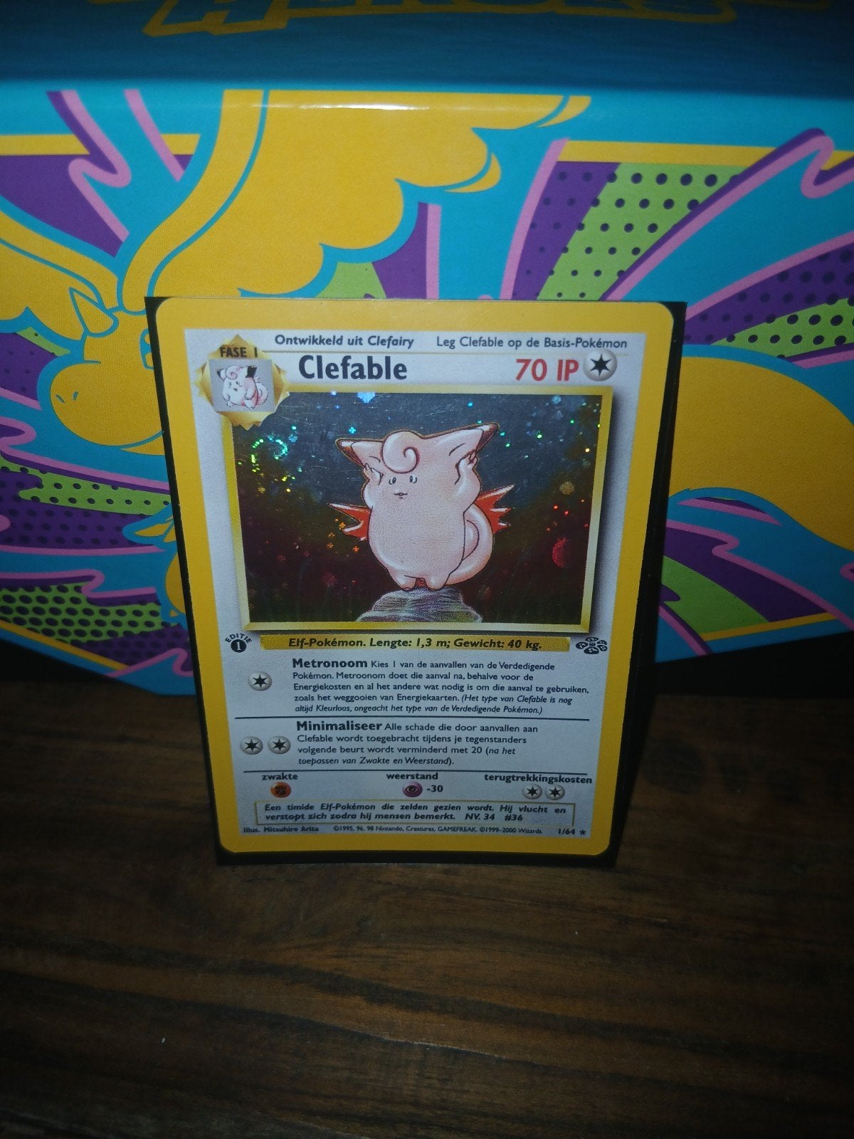 Clefable NM Holo Foil 1/64 Jungle Set, Hobby en Vrije tijd, Ophalen of Verzenden