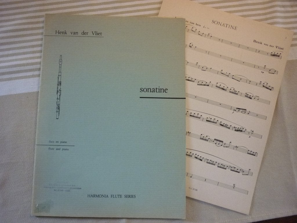 Henk van der Vliet - Sonatine - Fluit en piano, Gebruikt, Klassiek, Ophalen of Verzenden, Artiest of Componist