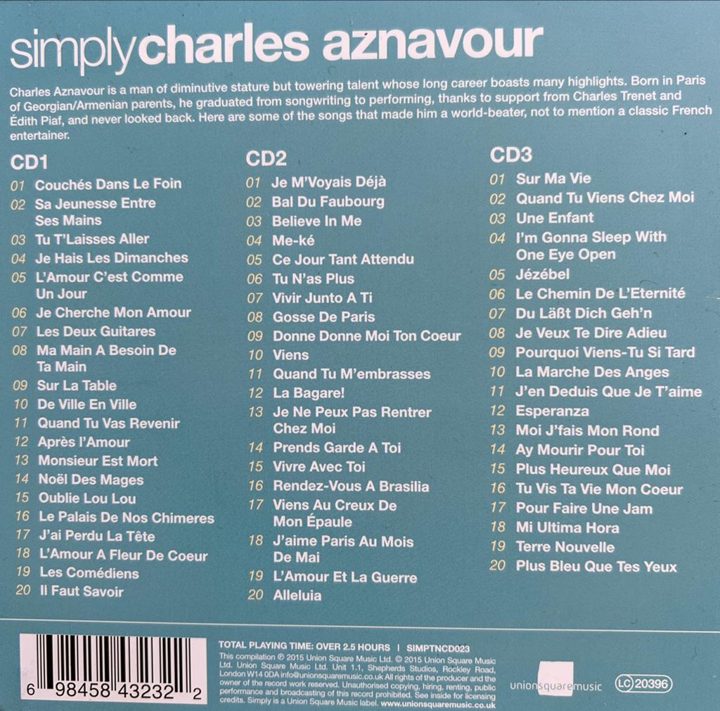 Simply Charles Aznavour - 3CD Boxset, Ophalen, Zo goed als nieuw
