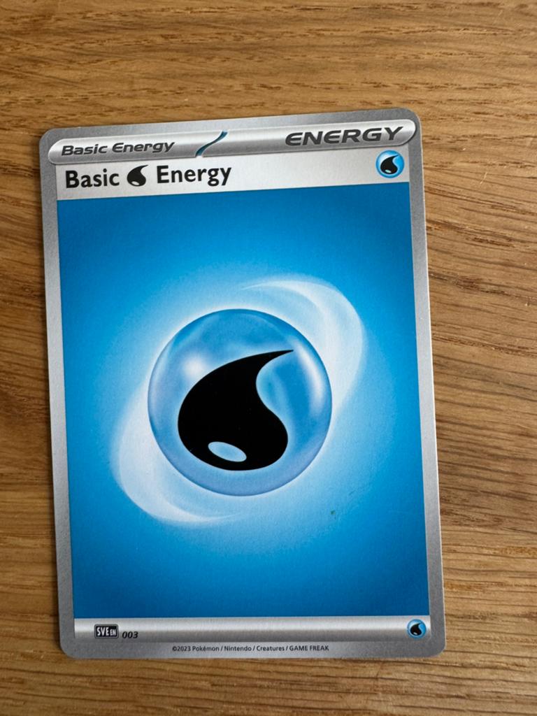 Pokémon Basic Water Energy Kaart SVE EN 003, Ophalen of Verzenden, Zo goed als nieuw, Losse kaart