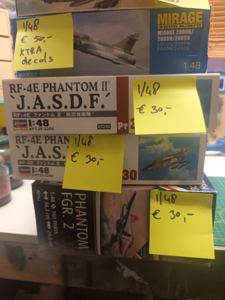Diverse 1/48 vliegtuigkits aangeboden, Gebruikt, Groter dan 1:72, Vliegtuig, Ophalen