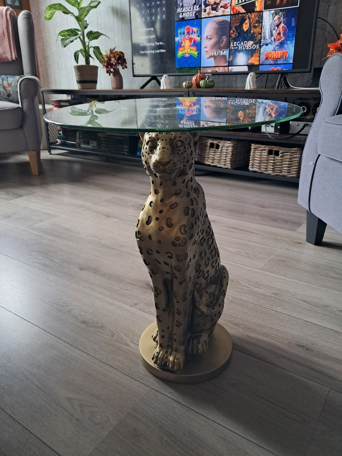 tafeltjes panter en aap, Ophalen, Rond