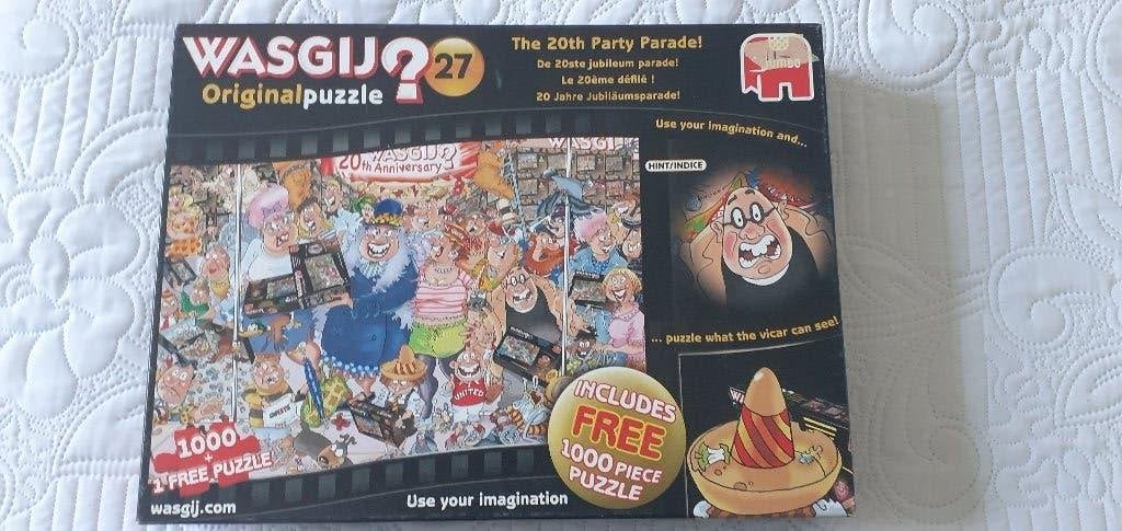 wasgij puzzel 2x1000 stukjes, Ophalen, 500 t/m 1500 stukjes, Zo goed als nieuw