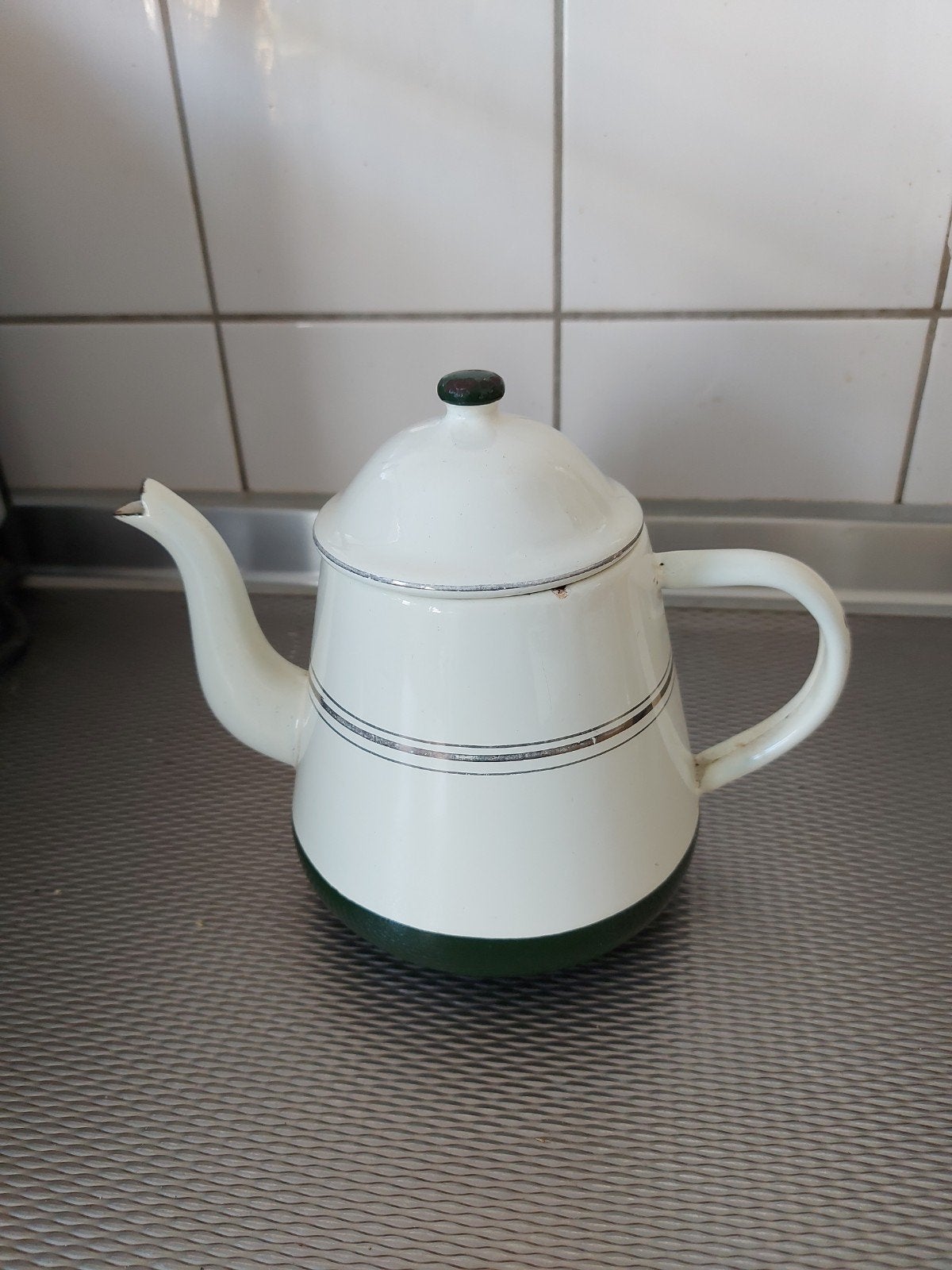 Emaille theepot, Antiek en Kunst, Antiek | Emaille, Ophalen