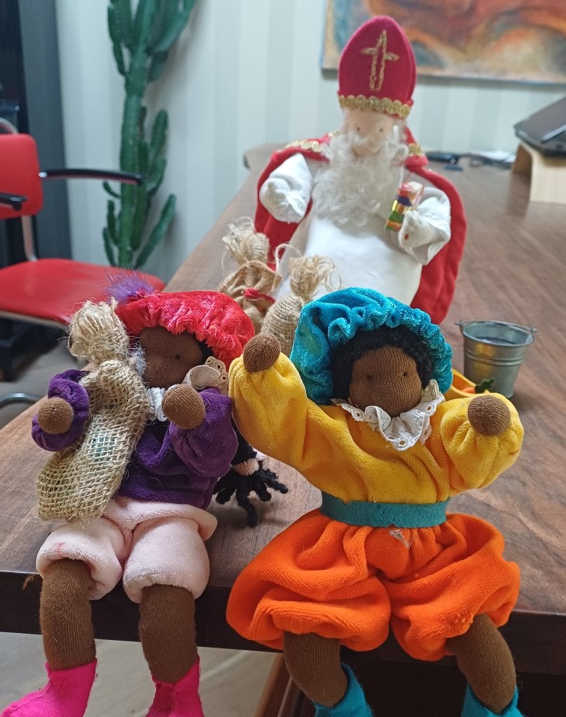Mooie handgemaakte Sinterklaasset voor Seizoentafel, Hobby en Vrije tijd, Ophalen of Verzenden, Gebruikt, Overige typen, Wolvilt