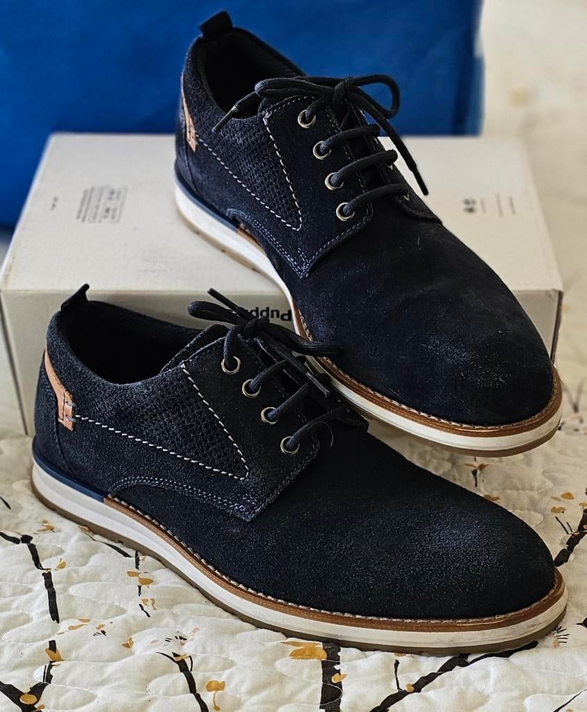 Blauwe suede herenschoen, merk Gallus maat 44, Kleding | Heren, Schoenen, Ophalen of Verzenden, Zo goed als nieuw, Blauw