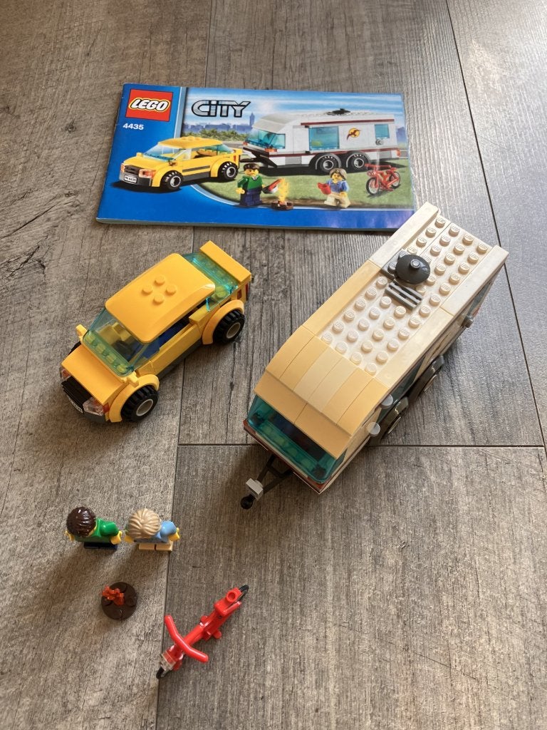 LEGO City Auto met Caravan - 4435, Lego, Ophalen of Verzenden, Complete set, Inclusief instructies