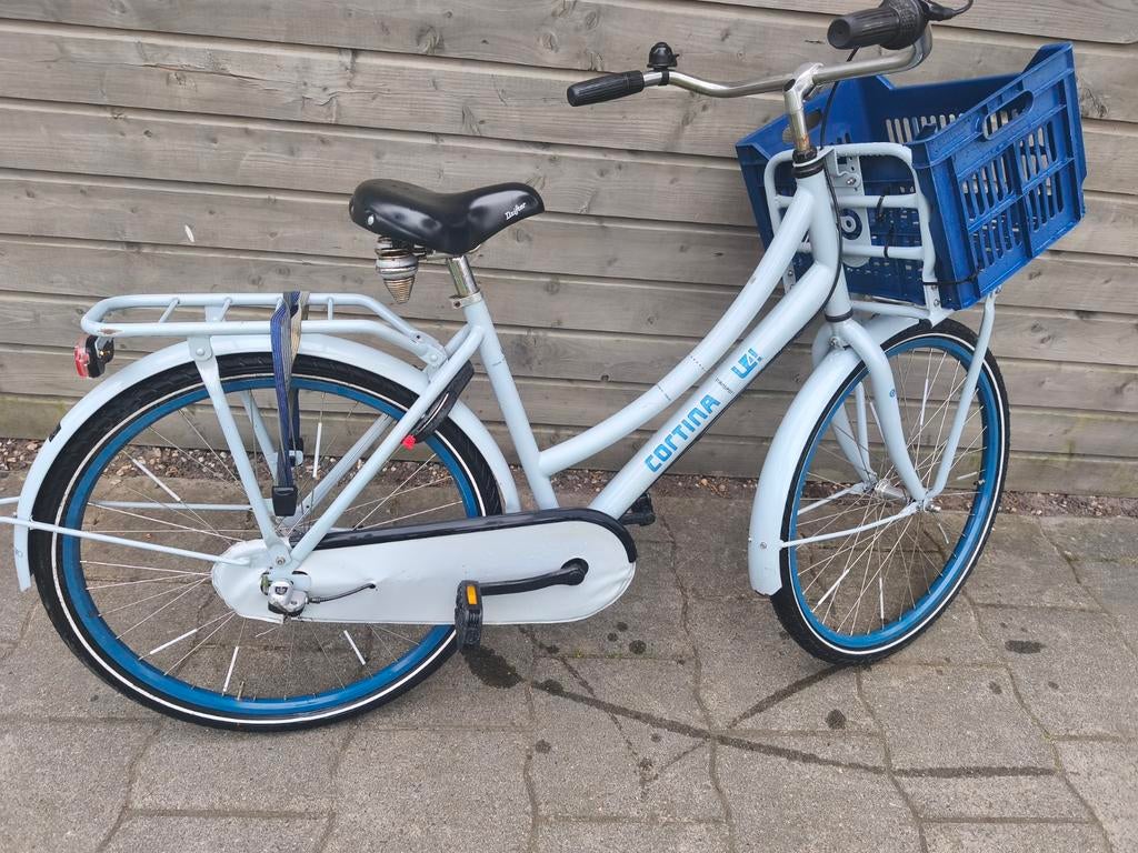 Mooieblauwe Cortina U4 met versnellingen en terugtraprem, Fietsen en Brommers, Fietsen | Dames | Damesfietsen, Overige merken