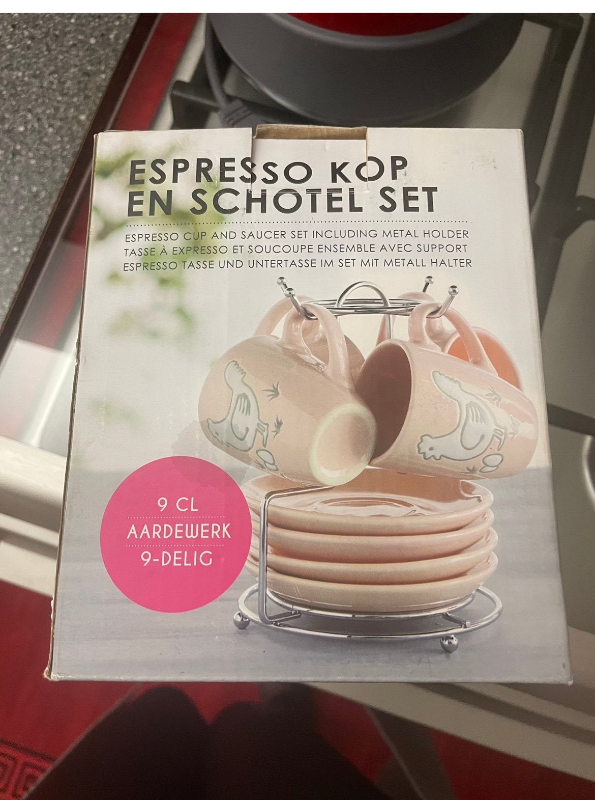 Kop en schotel set Nieuw!, Ophalen, Zo goed als nieuw, Overige stijlen, Kop(pen) en/of Schotel(s)