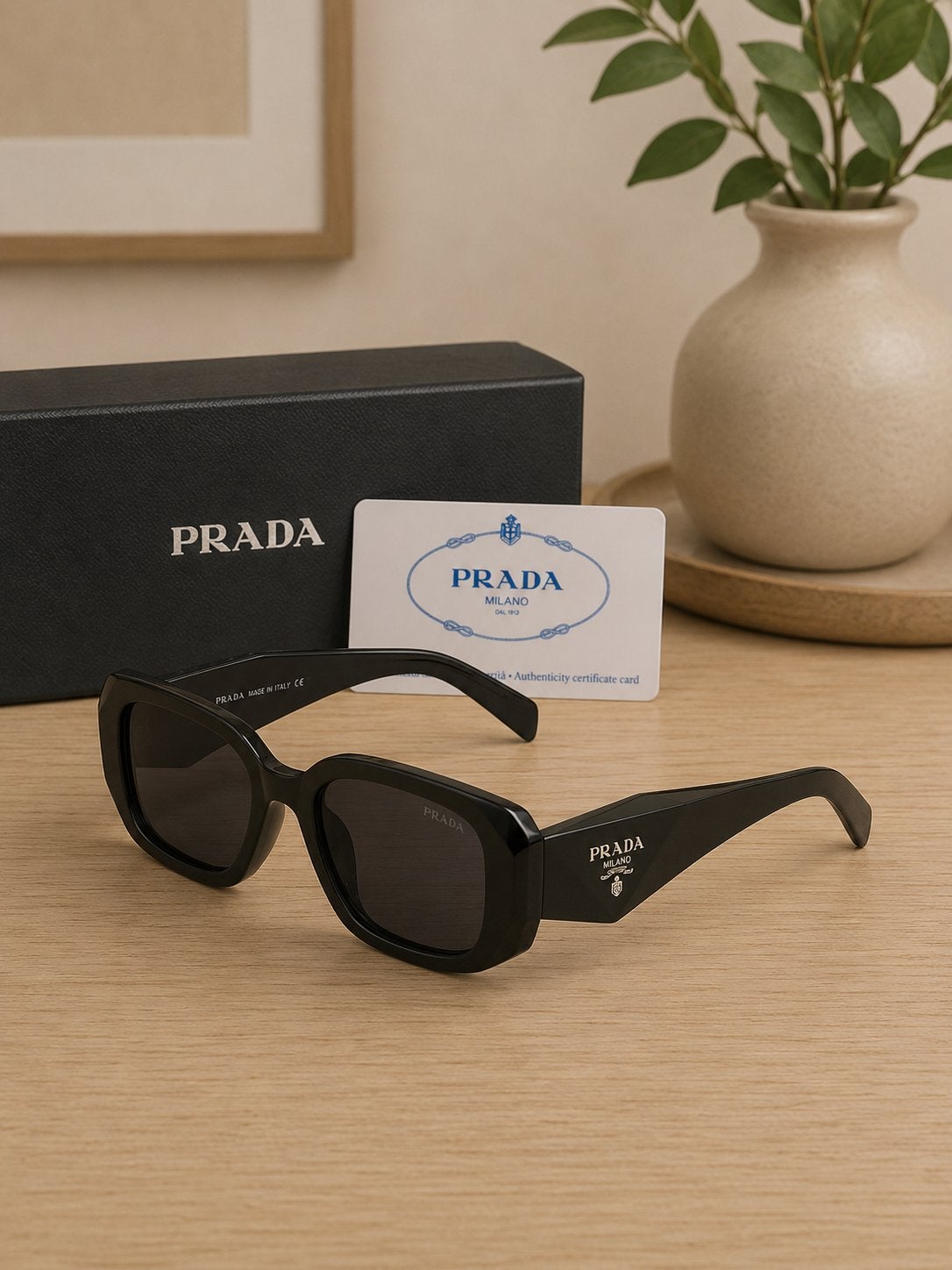 Prada zonnebril, Ophalen of Verzenden, Zo goed als nieuw, Zwart, Overige merken