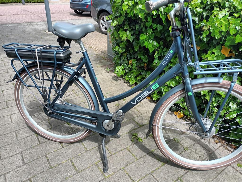 Vogue Elite elektrische fiets met krat en verlengkettingslot, Overige merken, Gebruikt, Ophalen of Verzenden, 51 tot 55 cm
