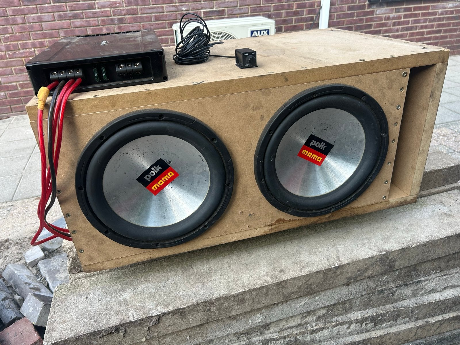 Polk Audio 10 inch subwoofer met versterker, Ophalen, Gebruikt, Universele onderdelen