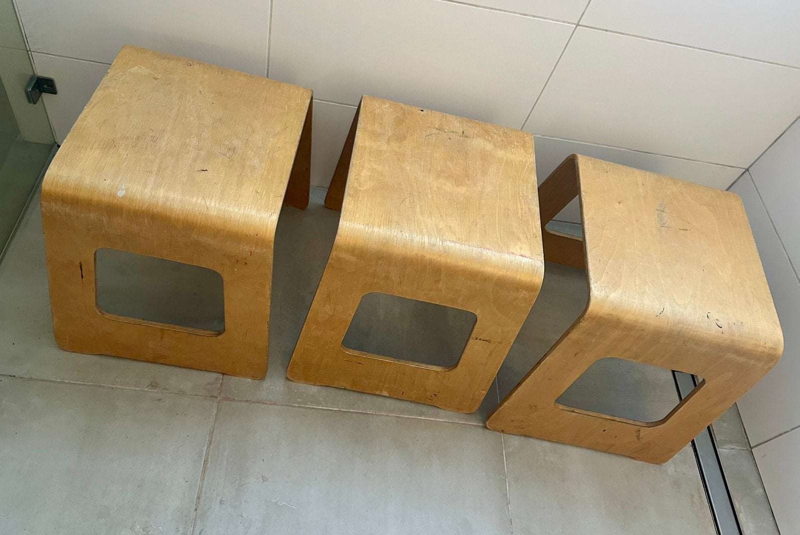 Ikea benjamin krukjes set van 3 vintage, Huis en Inrichting, Ophalen of Verzenden, Zo goed als nieuw, Hout