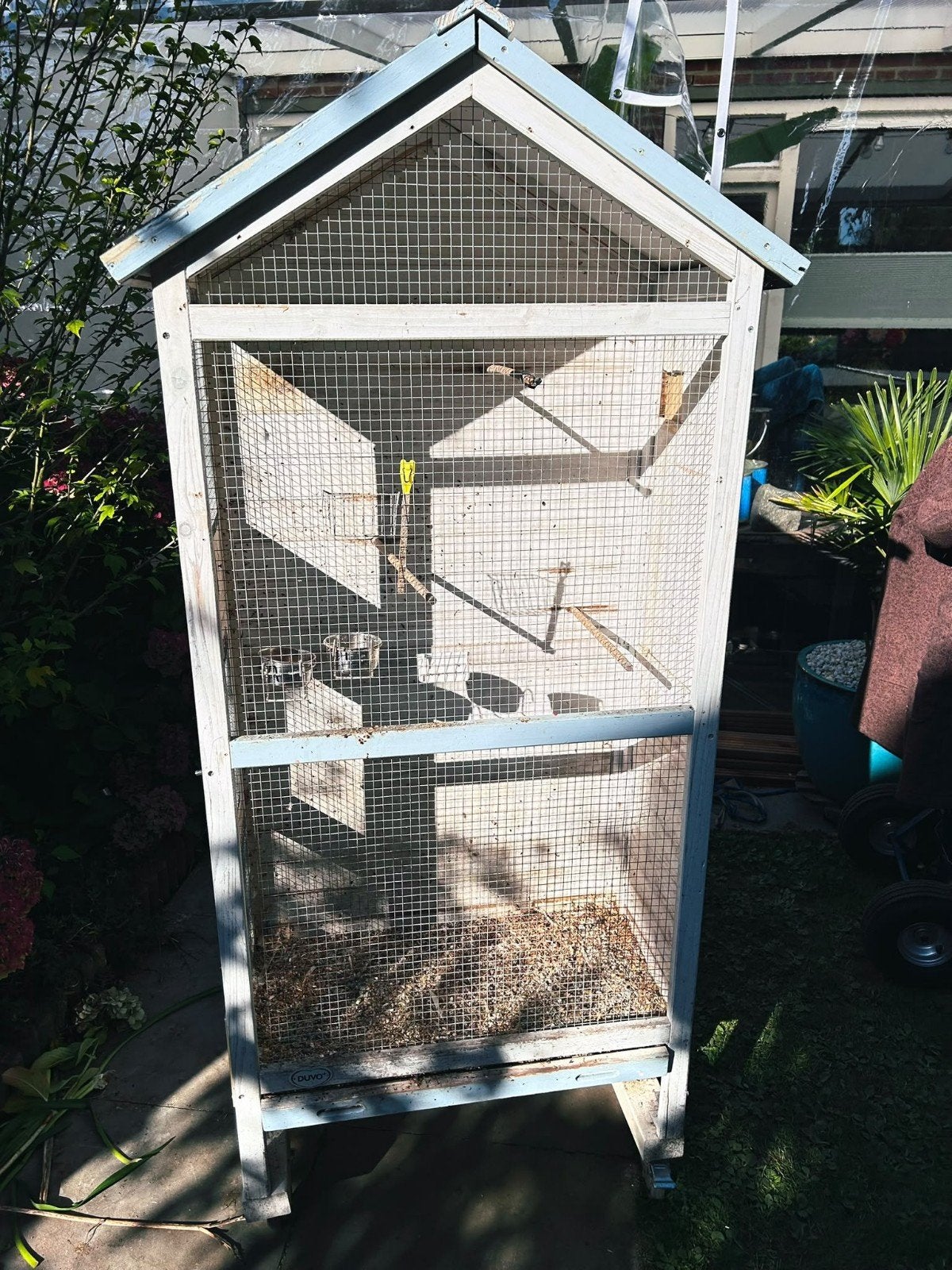 Leuke buiten volière voor bv kanaries of zebravinkjes, Ophalen, Gebruikt, Hout, Volière
