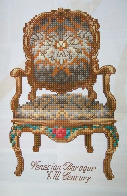 Borduurpatroon  Antieke stoel nr 5828, Verzenden, Nieuw, Handborduren, Patroon