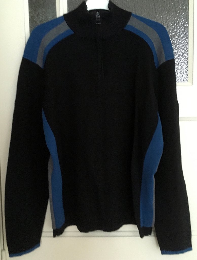 Mooie heren trui van Mexx, maat: M, zwart met blauw, Mexx, Maat 48/50 (M), Zwart, Ophalen of Verzenden