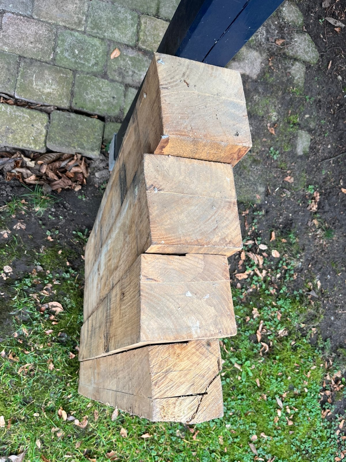 Eiken balken & planken | brandhout of decoratie | droog, Doe-het-zelf en Verbouw, Ophalen, Eiken, Zo goed als nieuw, 50 mm of meer