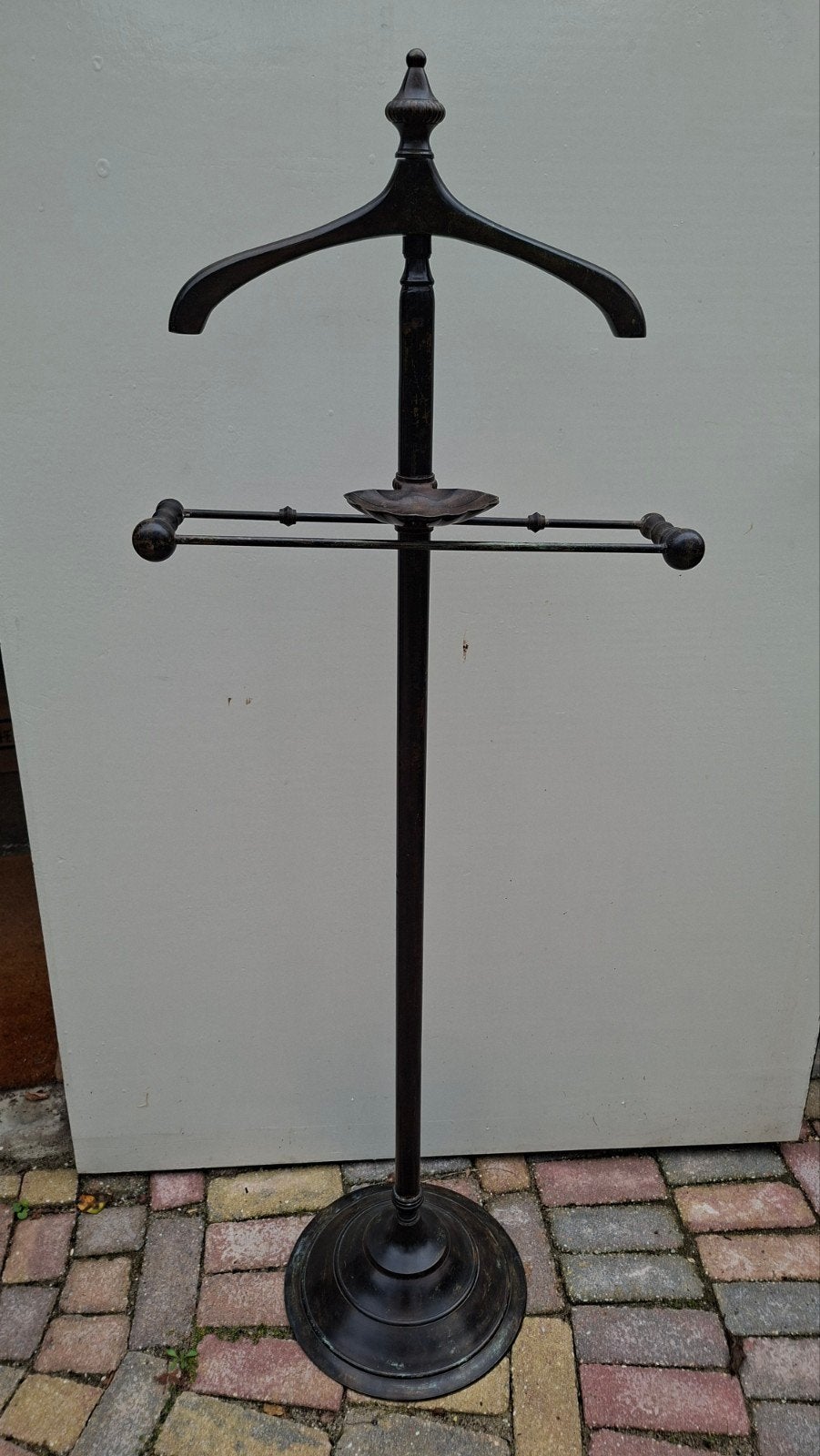 Vintage kledingstandaard, valet, dressboy van ijzer