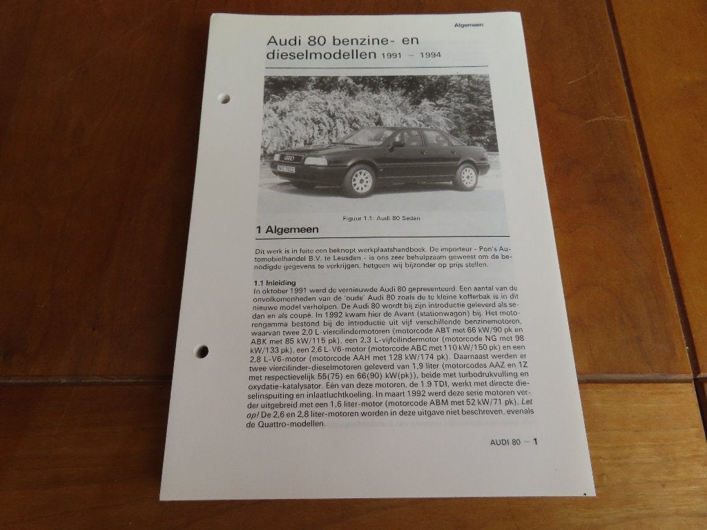 Vraagbaak Audi 80, 80 Avant, Quattro, Audi Coupe 1991-1994, Auto diversen, Handleidingen en Instructieboekjes, Ophalen of Verzenden