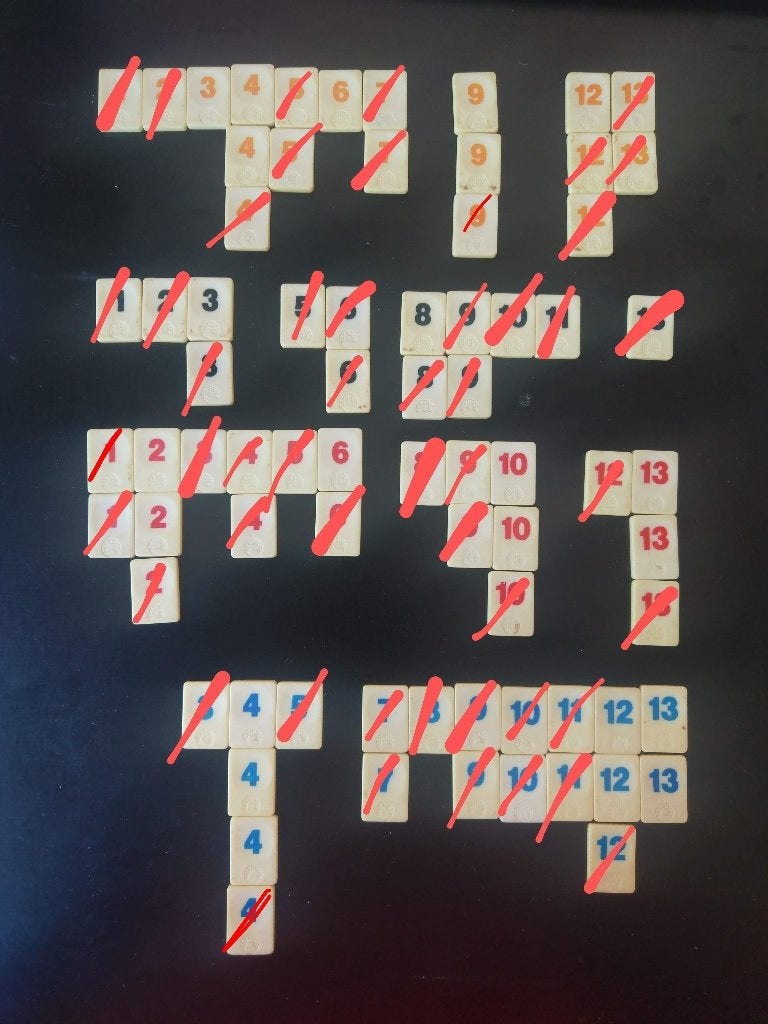 Losse Rummikub stenen Goliath 290, 20 cent p/s, Een of twee spelers, Ophalen of Verzenden, Gebruikt, Goliath