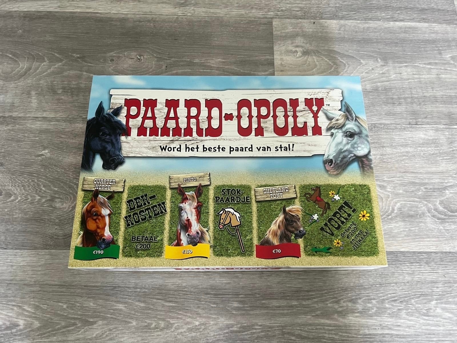 Paard-Opoly Bordspel - Word het beste paard van stal!, Drie of vier spelers, Ophalen of Verzenden, Zo goed als nieuw