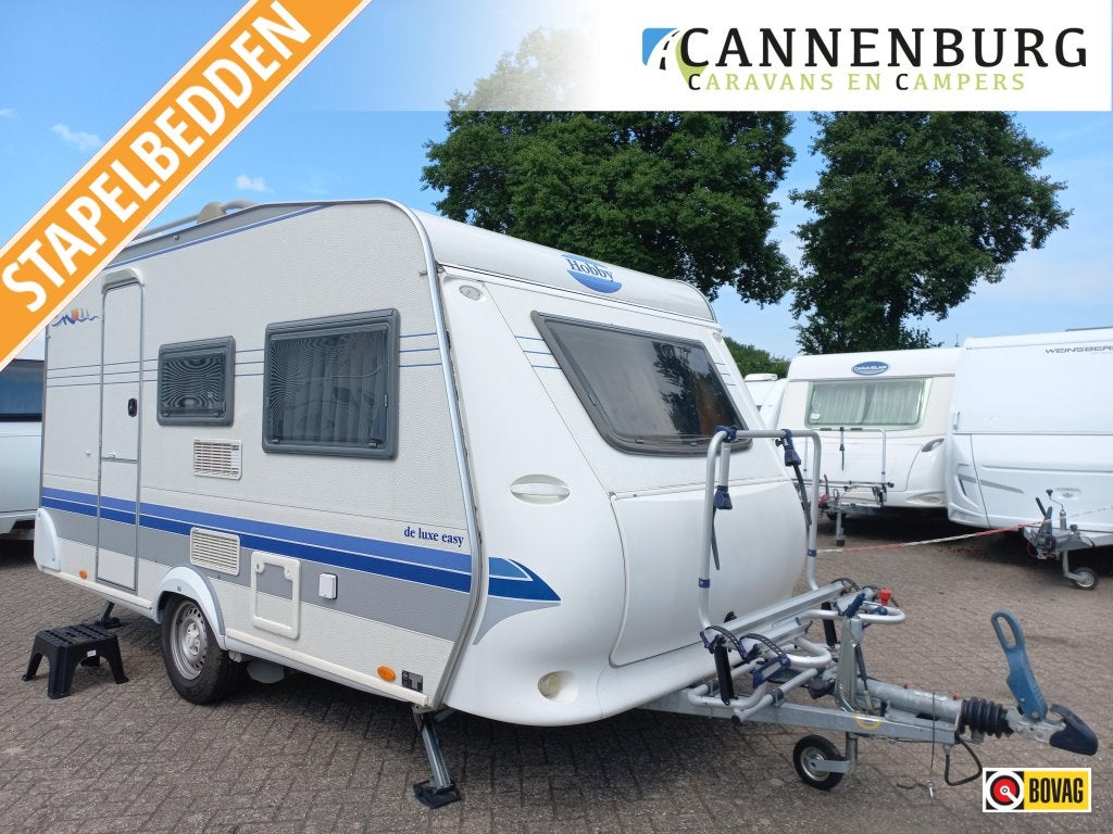 Hobby De luxe Easy 400 KB voortent-mover-fietsd-etc, Dwarsbed, Hobby, Bedrijf, Treinzit