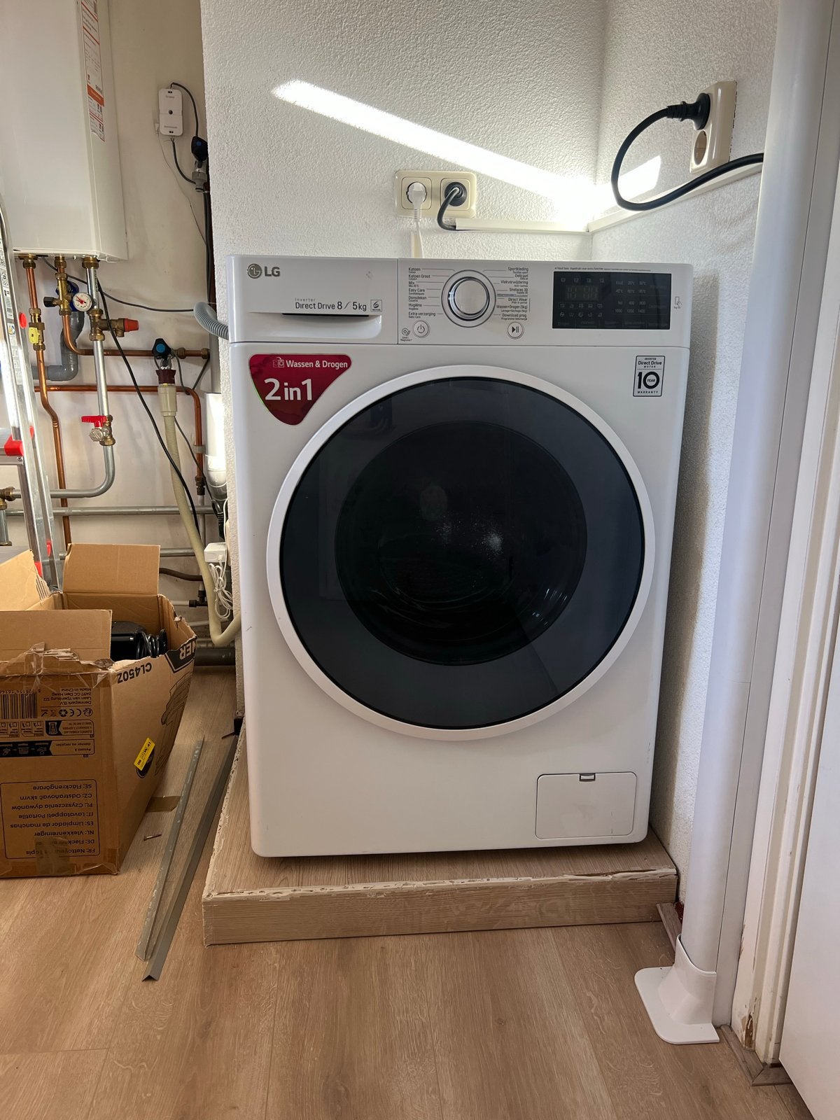 MOET WEG - LG Direct Drive 8/5kg 2-in-1 Wasmachine & Droger, Witgoed en Apparatuur, Wasmachines, Gebruikt, Ophalen of Verzenden