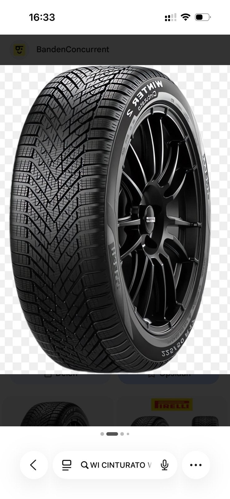 4 winterbanden 17 inch, Ophalen, Gebruikt, 17 inch, Winterbanden