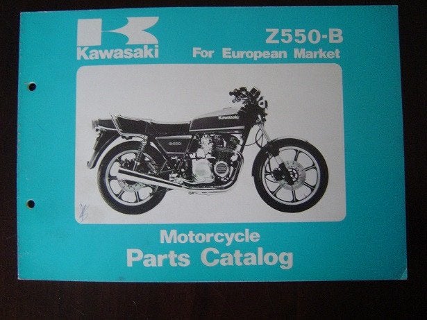 Kawasaki Z550B 1980 motorcycle parts catalog Z550 B2, Ophalen of Verzenden, Kawasaki