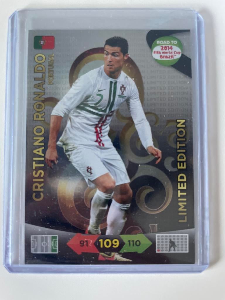 Cristiano Ronaldo Panini Road to 2014 WK Limited Edition, Verzamelen, Sportartikelen en Voetbal, Zo goed als nieuw, Spelerskaart