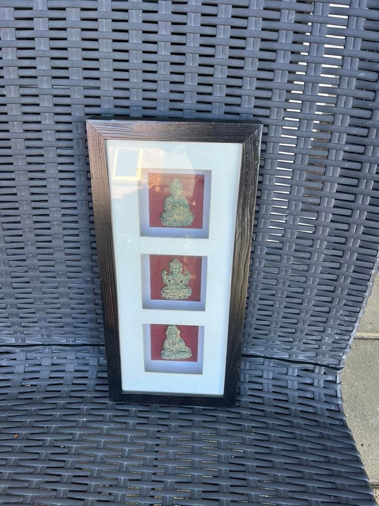 Te koop: lijst met boedha’s, Ophalen, Zo goed als nieuw, Hout