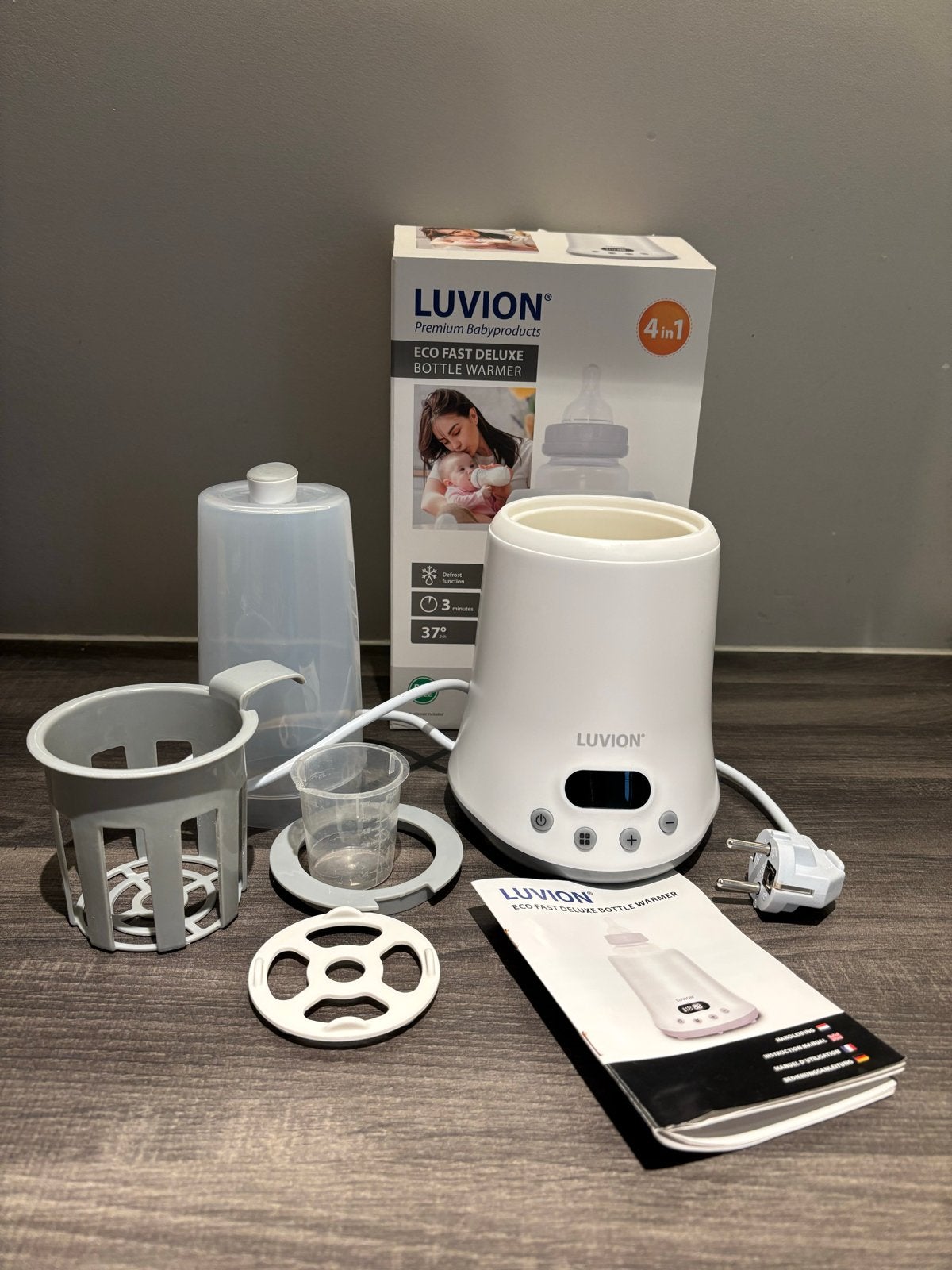 Luvion Eco Fast Deluxe Flessenwarmer 4-in-1, Ophalen of Verzenden, Zo goed als nieuw