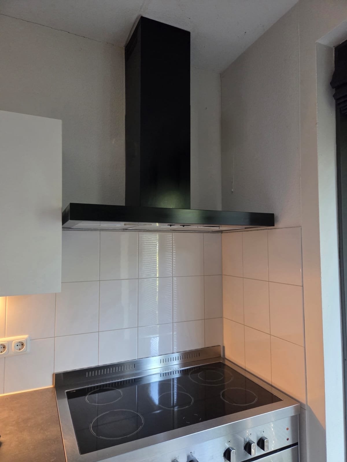 RVS Fornuis met Keramische Kookplaat en Oven, Witgoed en Apparatuur, Fornuizen, Ophalen, Gebruikt, Hete lucht, 60 cm of meer