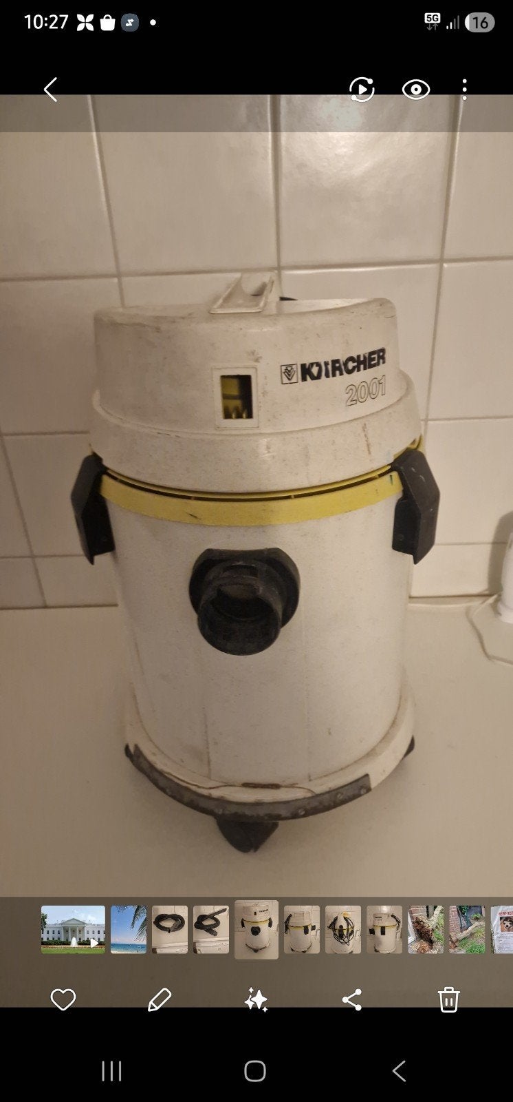 Kärcher 2001 Industriële Stofzuiger met Accessoires, Witgoed en Apparatuur, Stofzuigers, Ophalen, Inclusief accessoires, Gebruikt