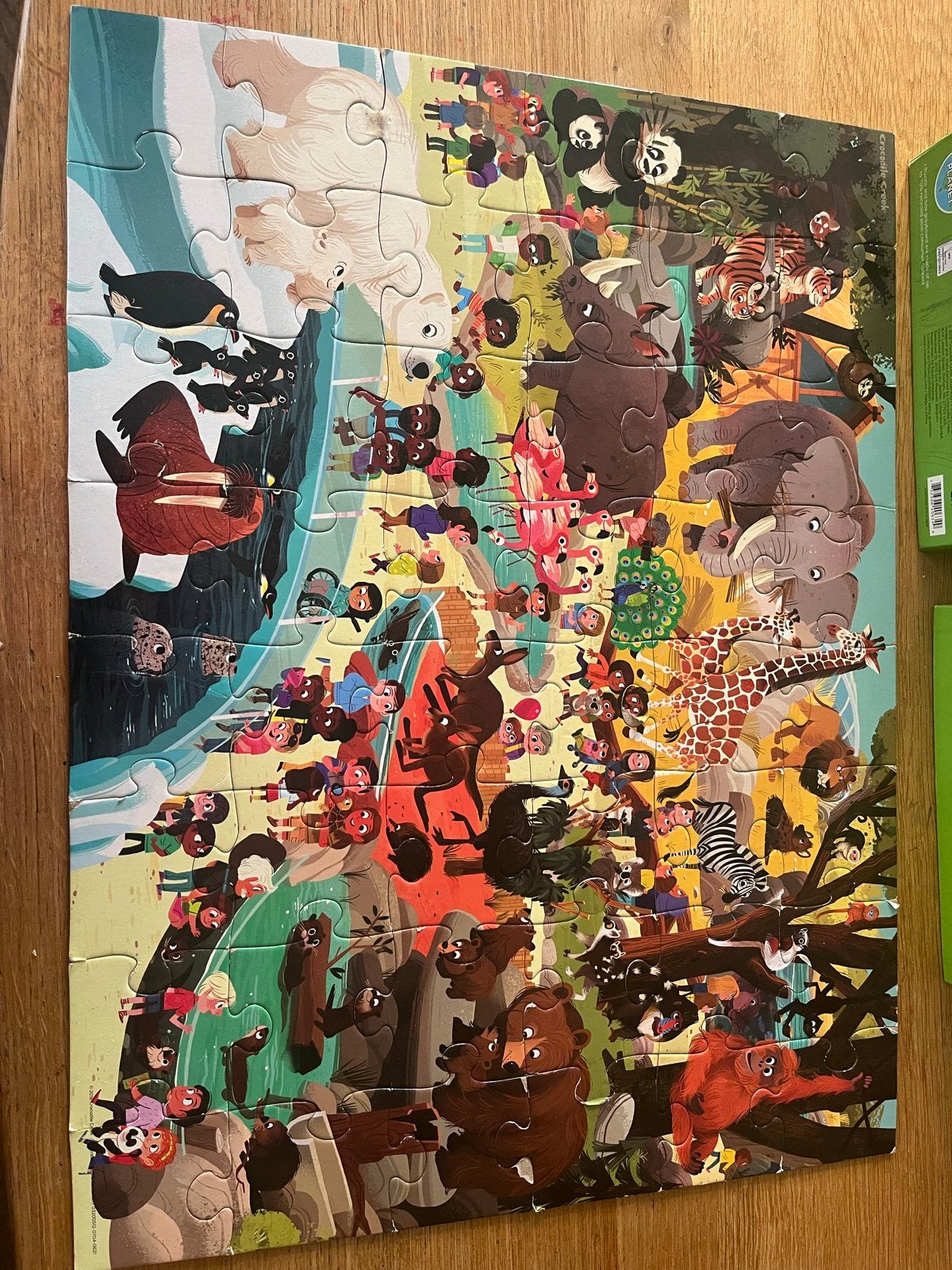 Crocodile Creek Puzzel 'Day at the Zoo' - 48 stukjes, Ophalen of Verzenden, 10 tot 50 stukjes, Gebruikt, 4 tot 6 jaar