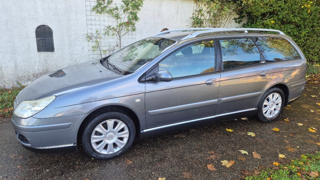 Citroën C5 2.0I 16V Break AUTOMAAT NIEUWE APK LEER 2005, Auto's, Zwart, 4 cilinders, Zilver of Grijs, 12 km/l