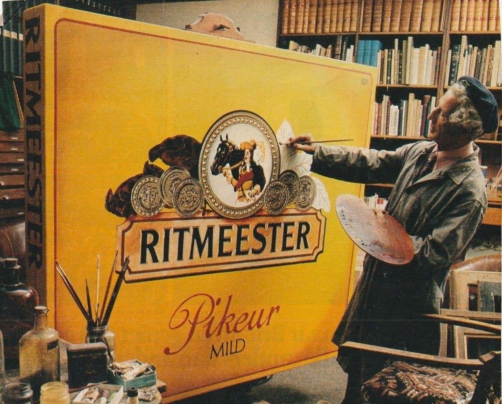 Retro reclame 1977 Ritmeester sigaren Pikeur verfraaiing, Verzenden, Overige typen