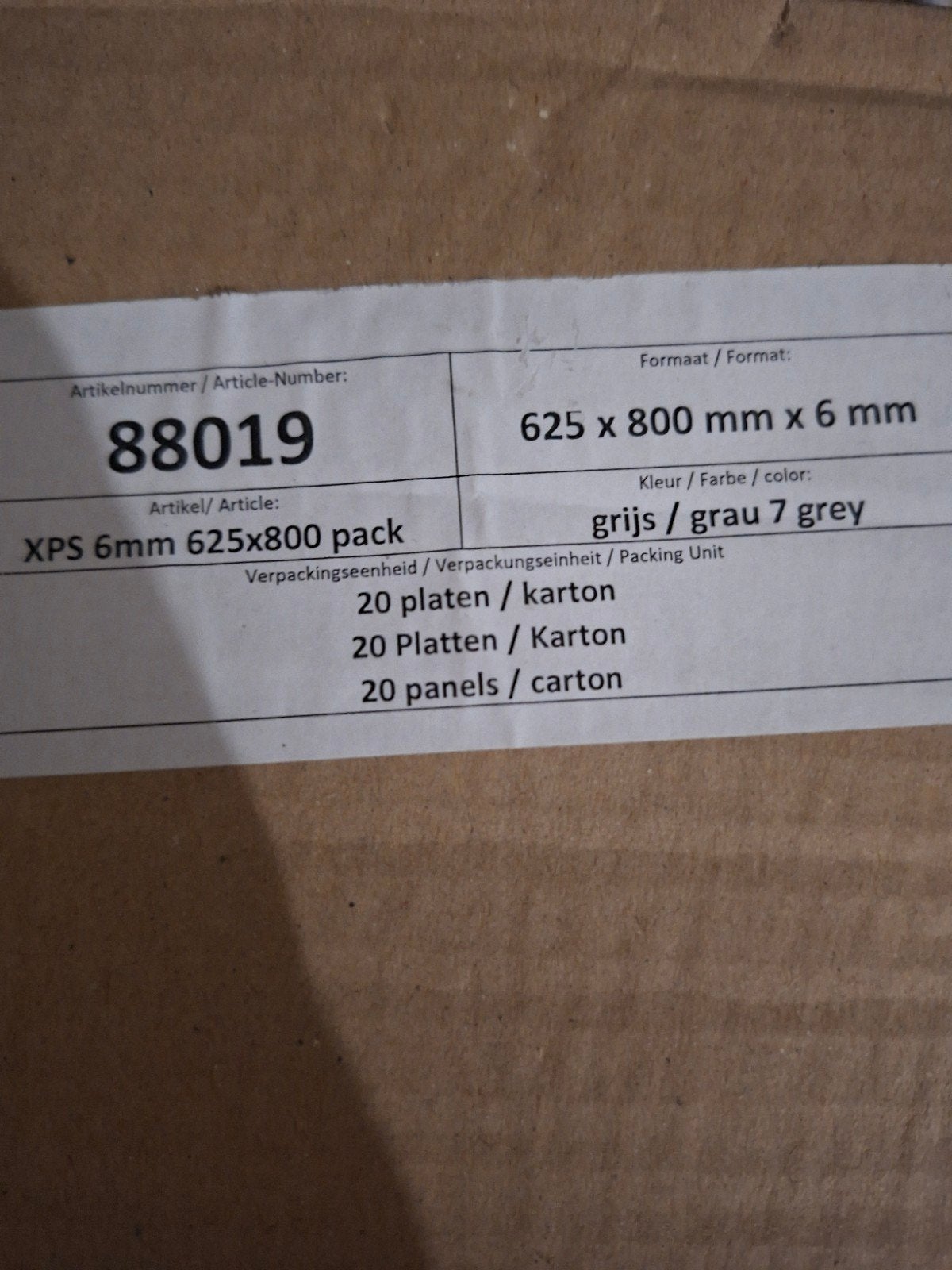 xps platen ondervloer 6mm, Ophalen